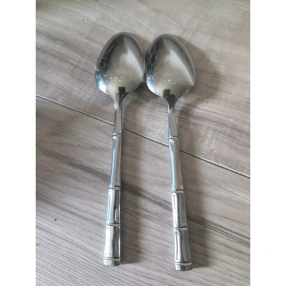 Rebacraft Regal Bamboo Stainless Dinner Spoons Set of 2